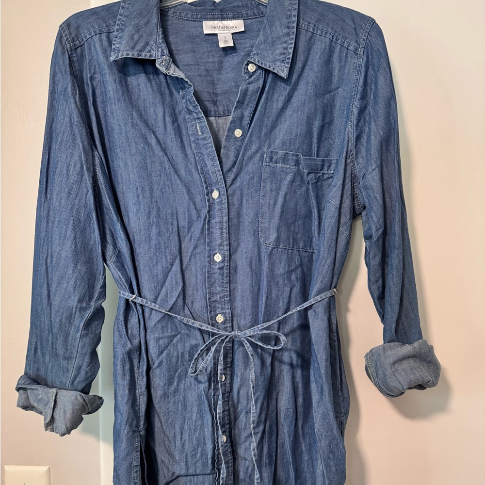 Chambray maternity top